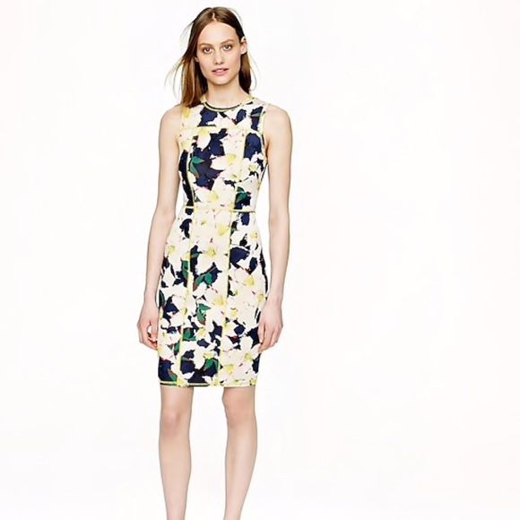 J. Crew Dresses & Skirts - J CREW Cove Floral Scuba Midi Dress Size 4